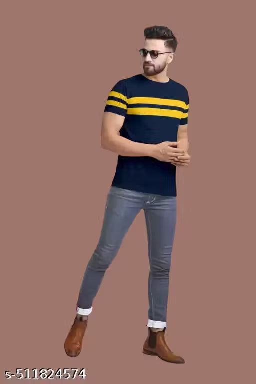 Cotton Blend Men Cotton Blend Regular Tshirts