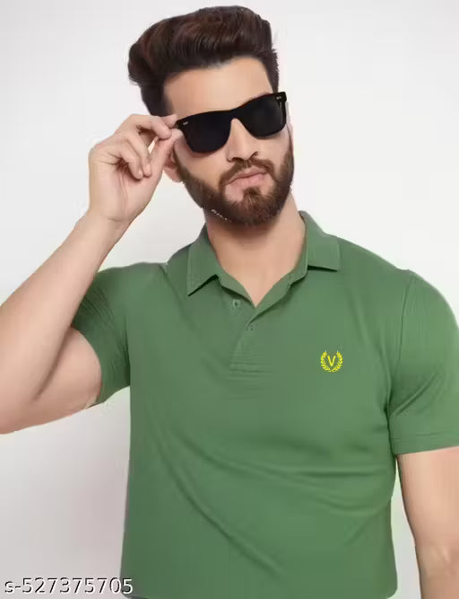 Men’s Solid Premium Pique Cotton Dark Green Polo T Shirt | Polo Tshirts | Half Sleeves | Solid-Regular Fit