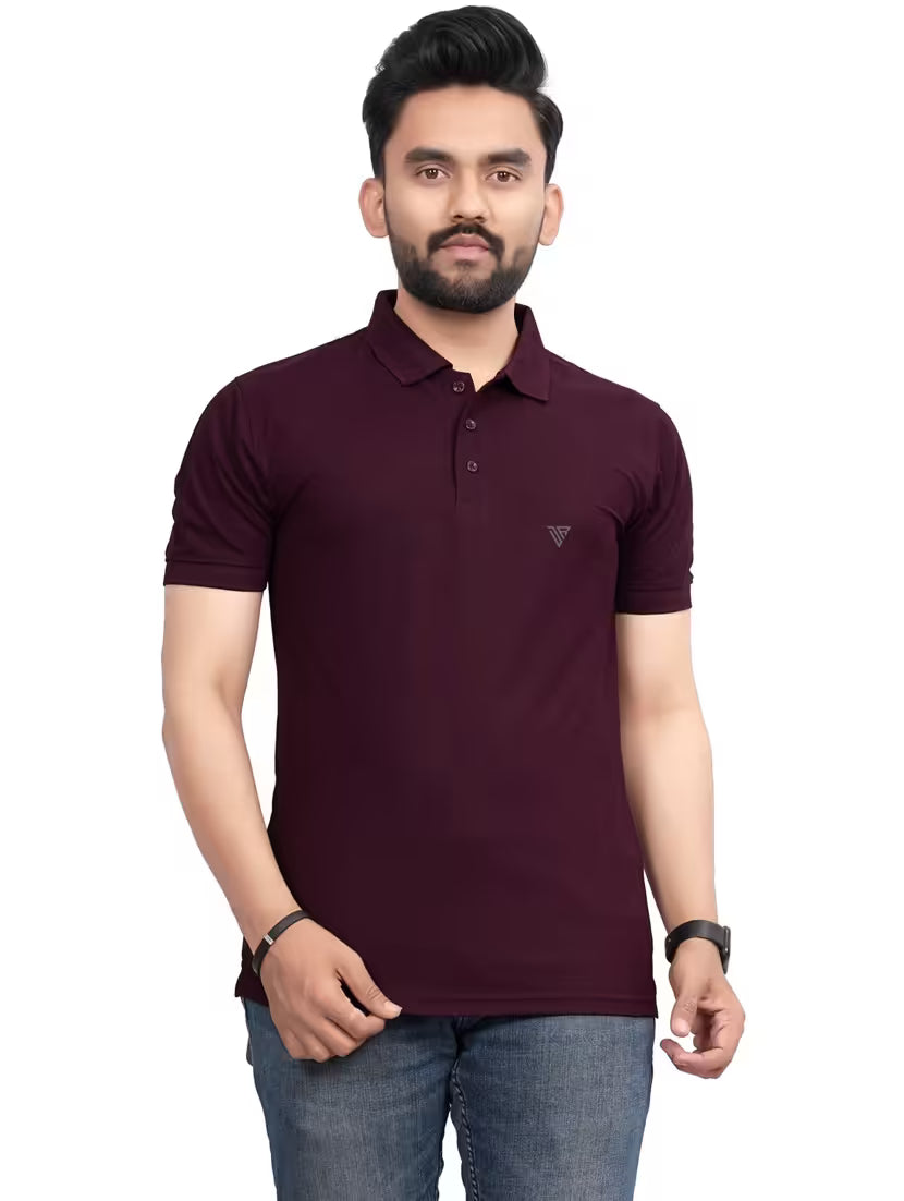 purple cotton regular t-shirt