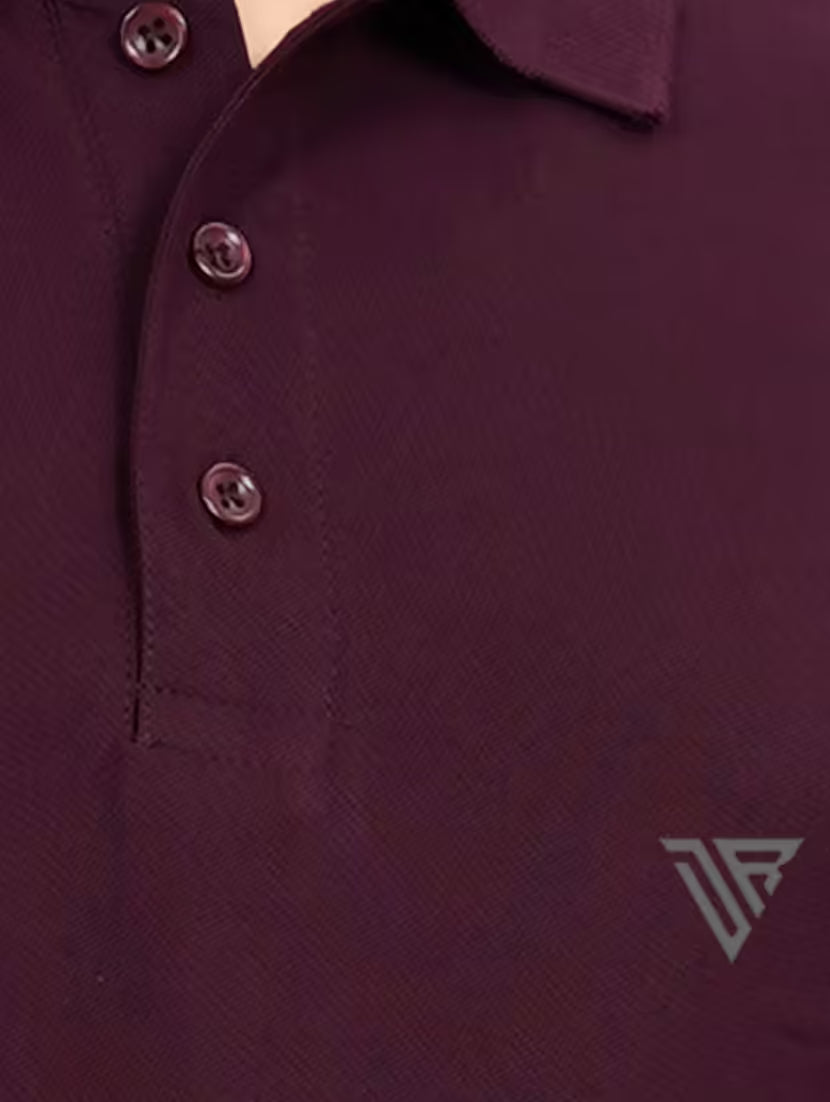 purple cotton regular t-shirt