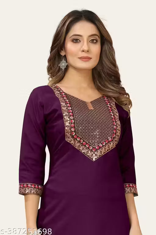 stylelist kurti with embroidered work