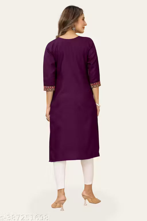 stylelist kurti with embroidered work